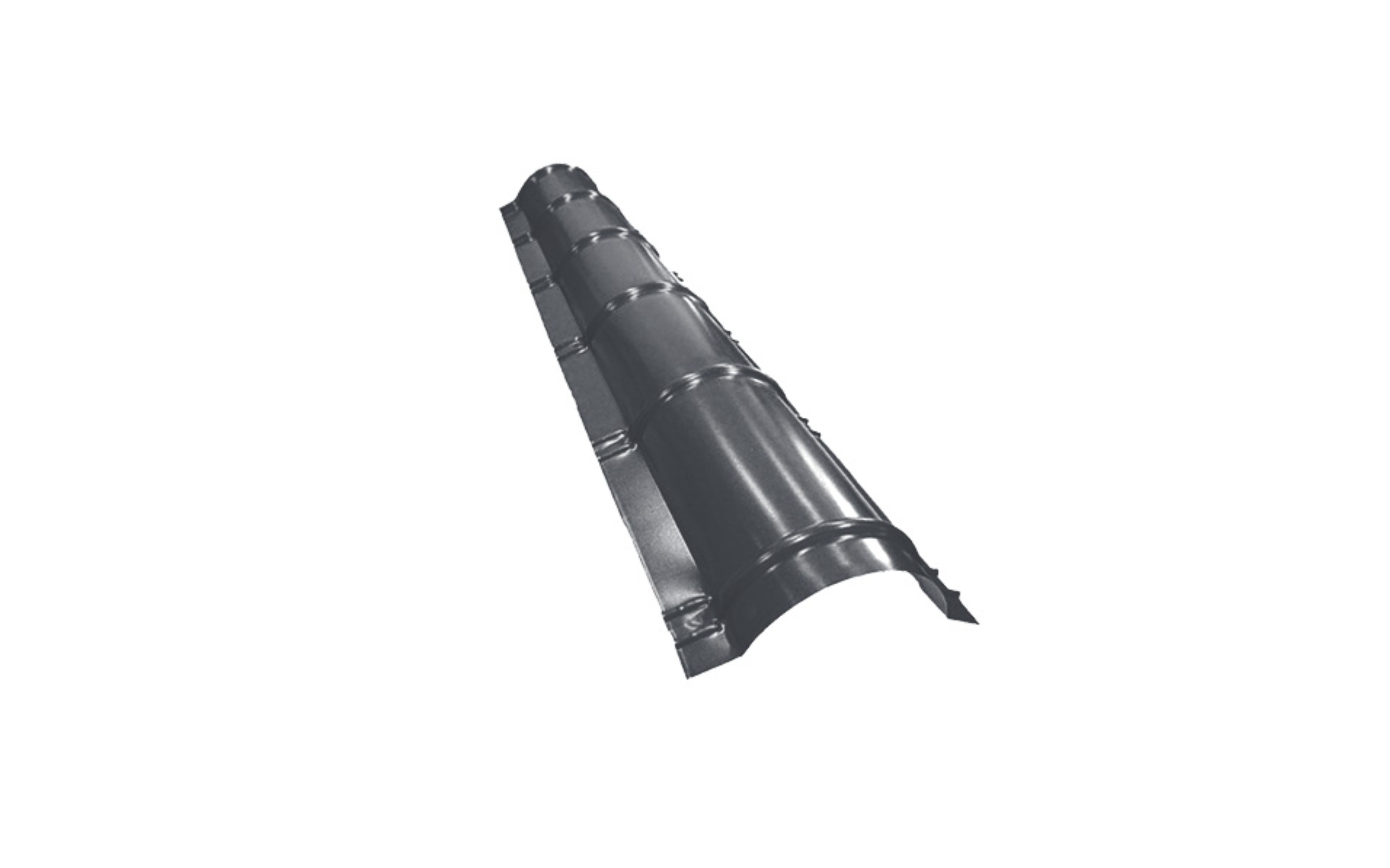 Планка конька круглого в цвет кровли